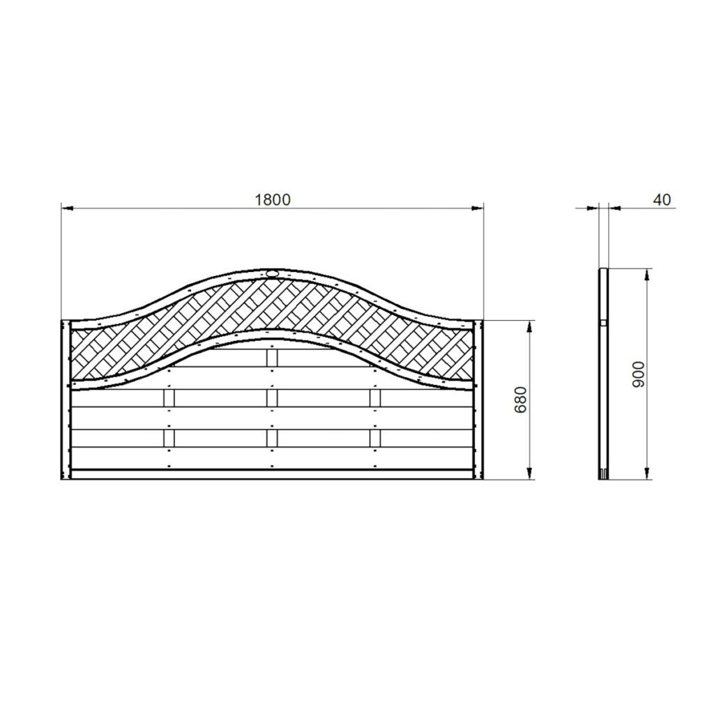 Forest Garden 1.8m x 0.9m Pressure Treated Decorative Europa Prague Fence Panel – Pack of 4 5013053179765 2